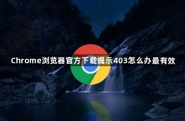 Chrome浏览器官方下载提示403怎么办最有效1