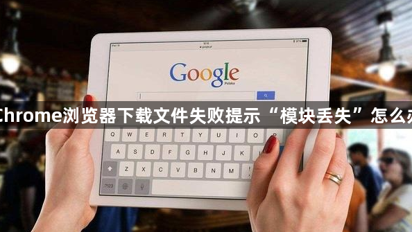 Chrome浏览器下载文件失败提示“模块丢失”怎么办1
