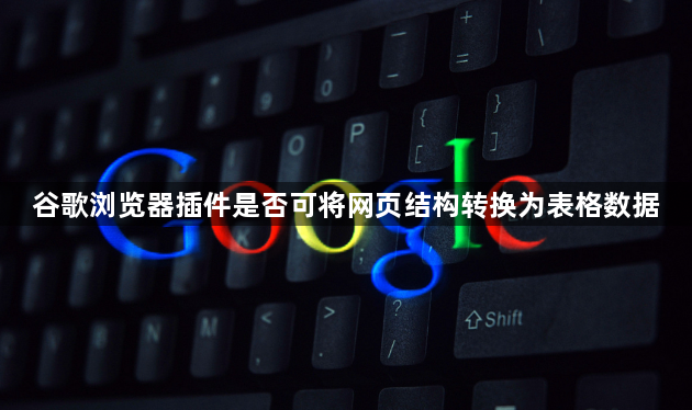 谷歌浏览器插件是否可将网页结构转换为表格数据1