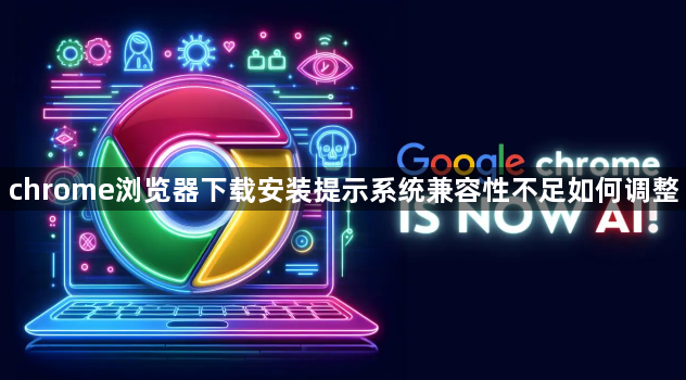 chrome浏览器下载安装提示系统兼容性不足如何调整1