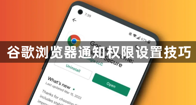 谷歌浏览器通知权限设置技巧1