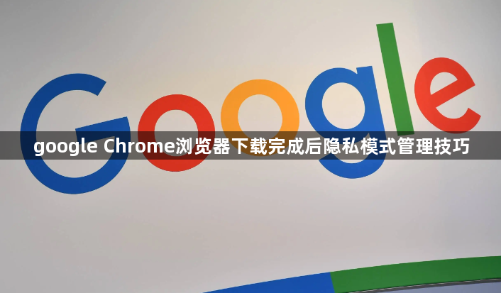 google Chrome浏览器下载完成后隐私模式管理技巧1