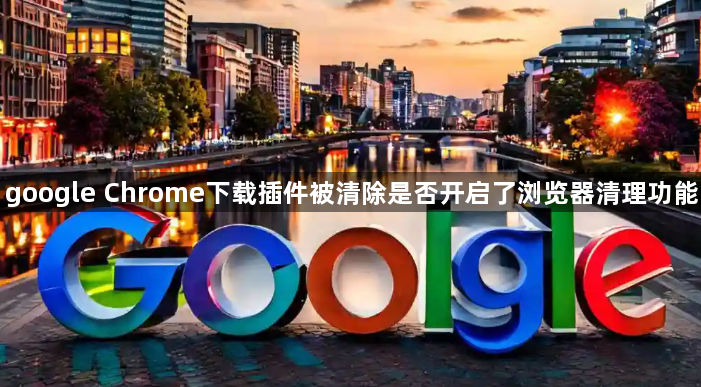 google Chrome下载插件被清除是否开启了浏览器清理功能1