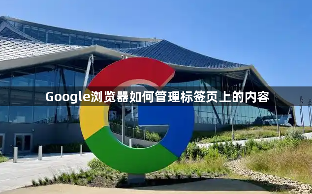 Google浏览器如何管理标签页上的内容1