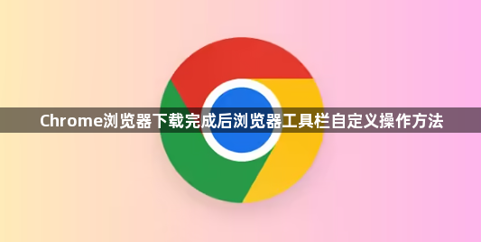 Chrome浏览器下载完成后浏览器工具栏自定义操作方法1