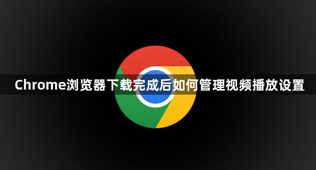 Chrome浏览器下载完成后如何管理视频播放设置1