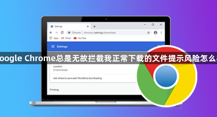 google Chrome总是无故拦截我正常下载的文件提示风险怎么办1