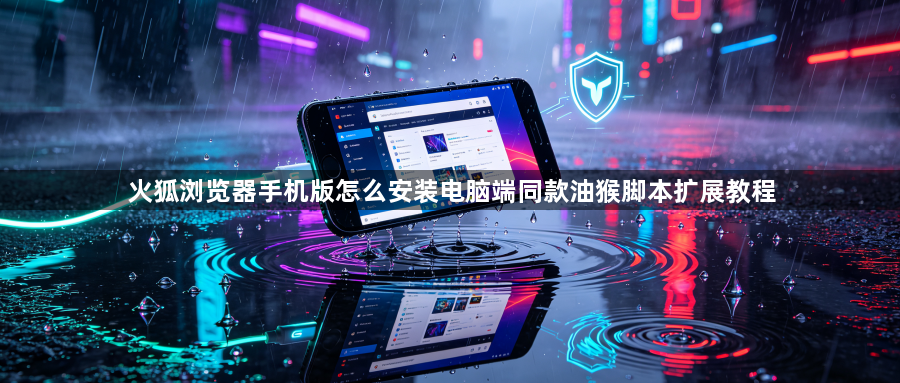 火狐浏览器手机版怎么安装电脑端同款油猴脚本扩展教程1