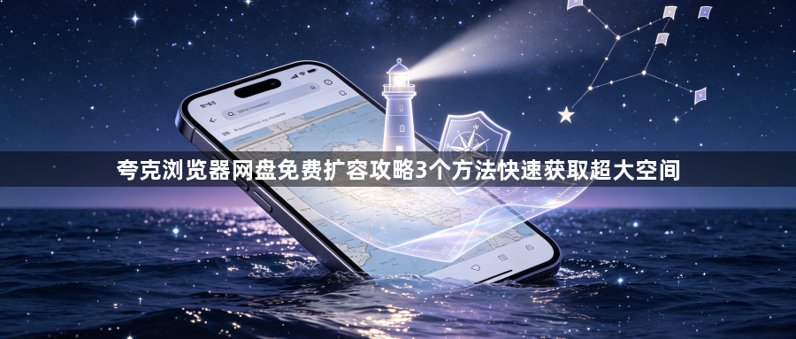 夸克浏览器网盘免费扩容攻略3个方法快速获取超大空间1
