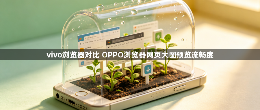vivo浏览器对比 OPPO浏览器网页大图预览流畅度1