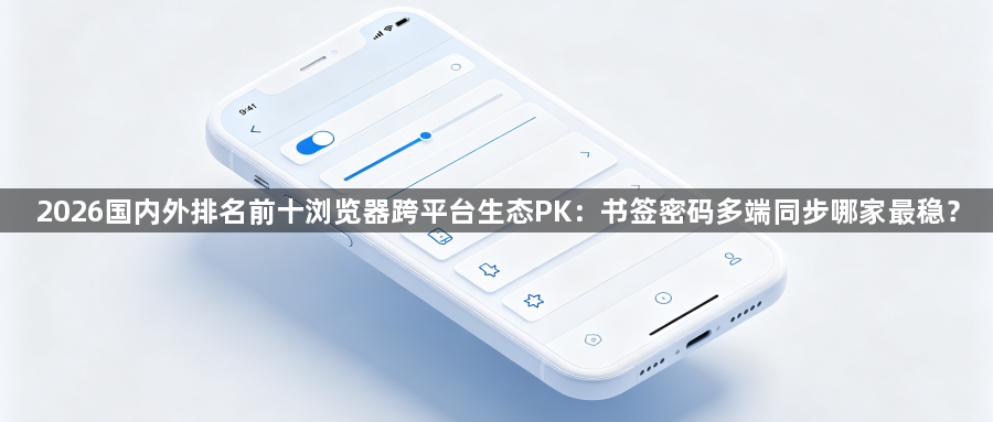 2026国内外排名前十浏览器跨平台生态PK：书签密码多端同步哪家最稳？1