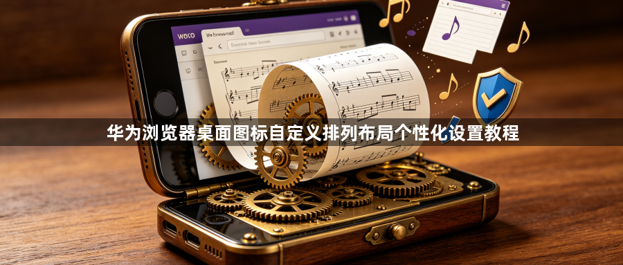 华为浏览器桌面图标自定义排列布局个性化设置教程1