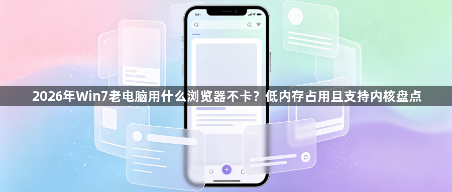 2026年Win7老电脑用什么浏览器不卡?低内存占用且支持内核盘点1
