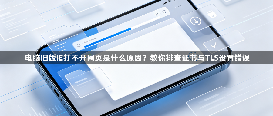 电脑旧版IE打不开网页是什么原因？教你排查证书与TLS设置错误1