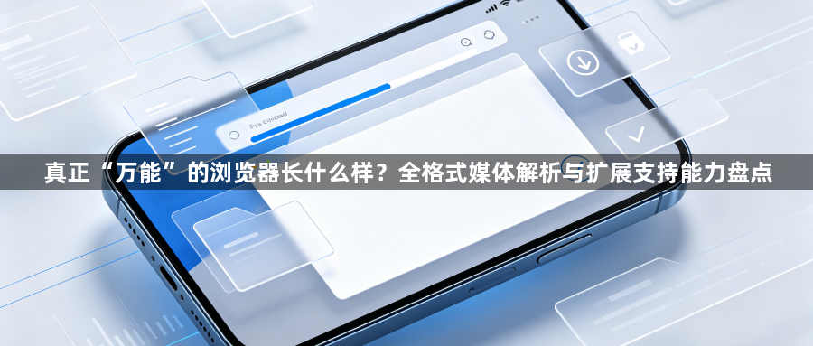 真正“万能”的浏览器长什么样?全格式媒体解析与扩展支持能力盘点1