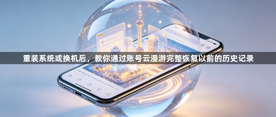 重装系统或换机后,教你通过账号云漫游完整恢复以前的历史记录1