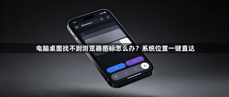 电脑桌面找不到浏览器图标怎么办？系统位置一键直达1