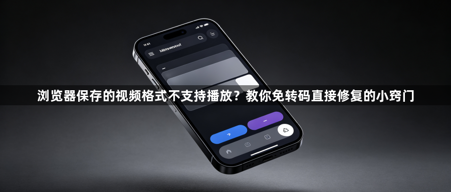 浏览器保存的视频格式不支持播放？教你免转码直接修复的小窍门1