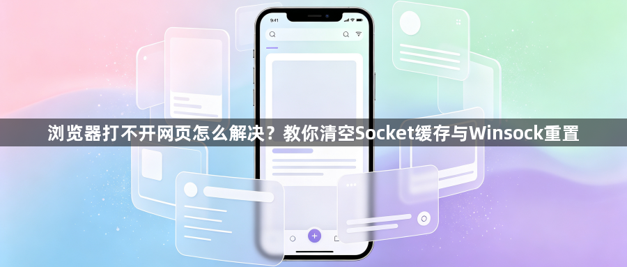 浏览器打不开网页怎么解决?教你清空Socket缓存与Winsock重置1