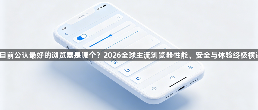 目前公认最好的浏览器是哪个?2026全球主流浏览器性能、安全与体验终极横评1
