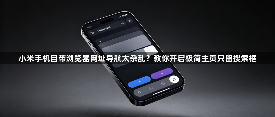 小米手机自带浏览器网址导航太杂乱?教你开启极简主页只留搜索框1