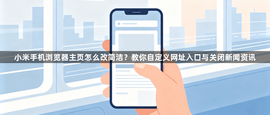 小米手机浏览器主页怎么改简洁?教你自定义网址入口与关闭新闻资讯1